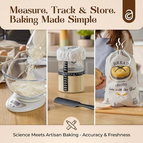 Complete Sourdough Starter Kit with Dutch Oven, Scale, Proofing Baskets & Tools
