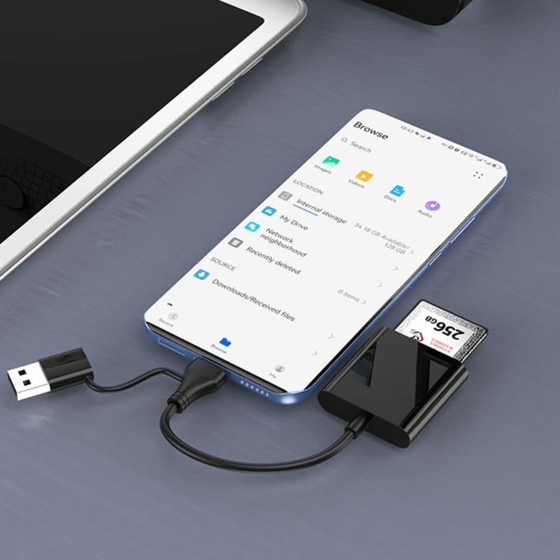 CFE B Card Reader 10Gbps USB3.2 Gen 2 Type C Memory Card Adapter