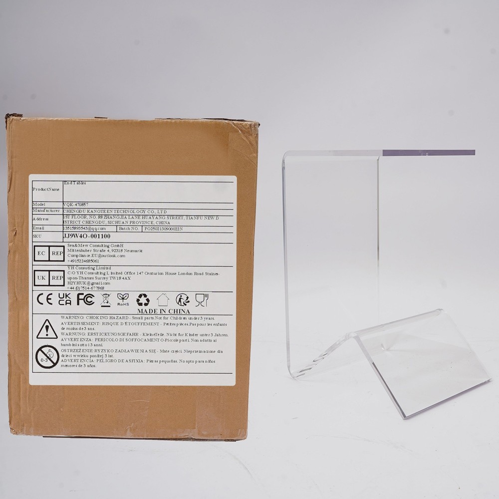 Side Table End Table Acrylic End Table Modern Clear Side Couch Table 20in Height