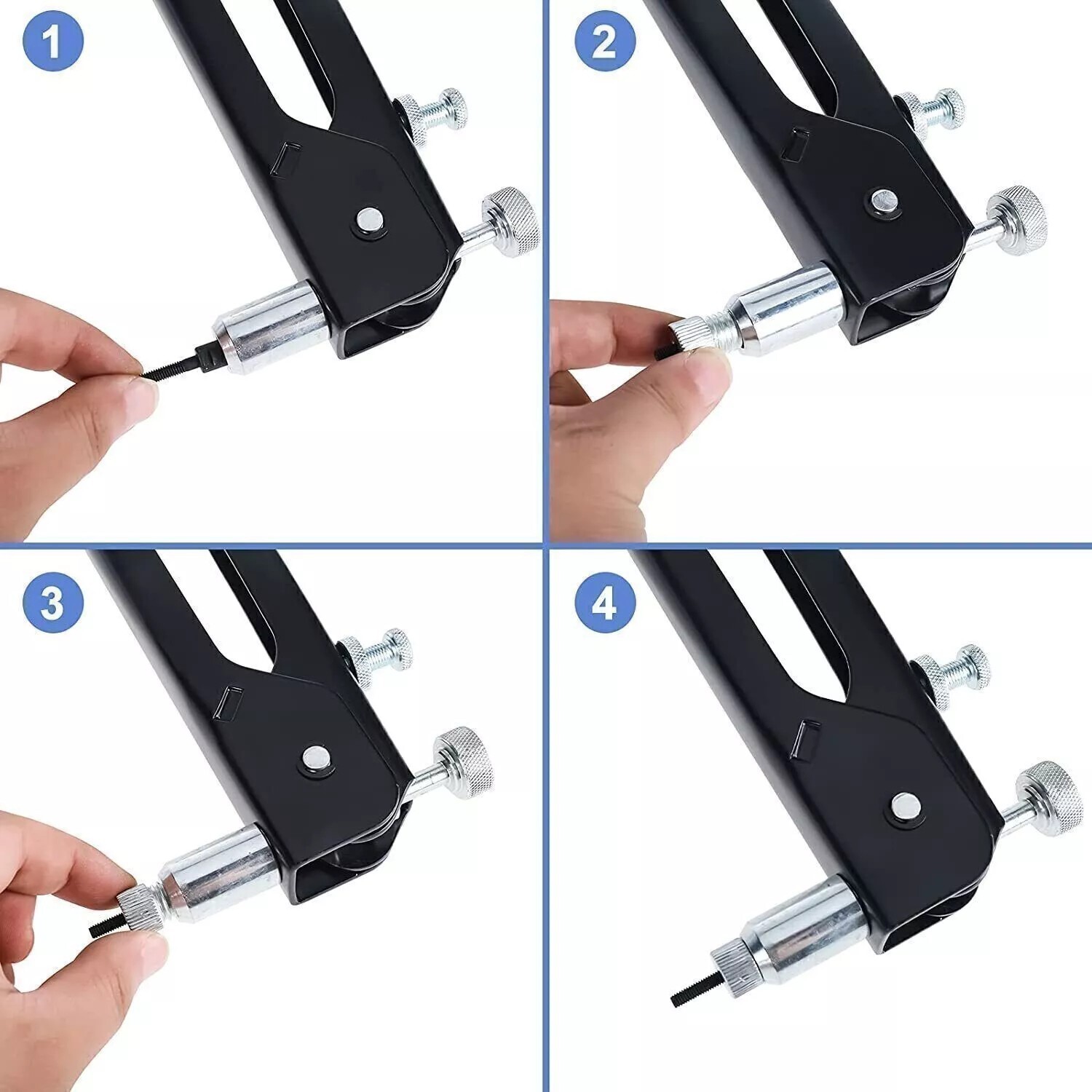 86pcs Threaded Nut Rivet Gun M3/M4/M5/M6/M8 Riveter Rivnut Setter Riveting Kit .