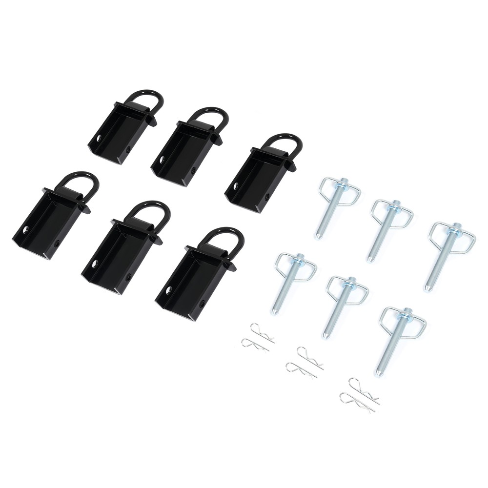 6Pcs Trailer Stake Pocket D-Ring Tie Down Flatbed Utility Capacity 12000lbs