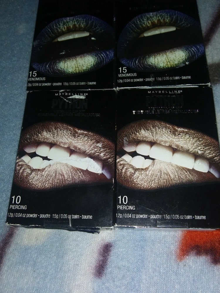Maybelline Python Metallic Lip Kit Mixed Lot 1 (4 Pack)