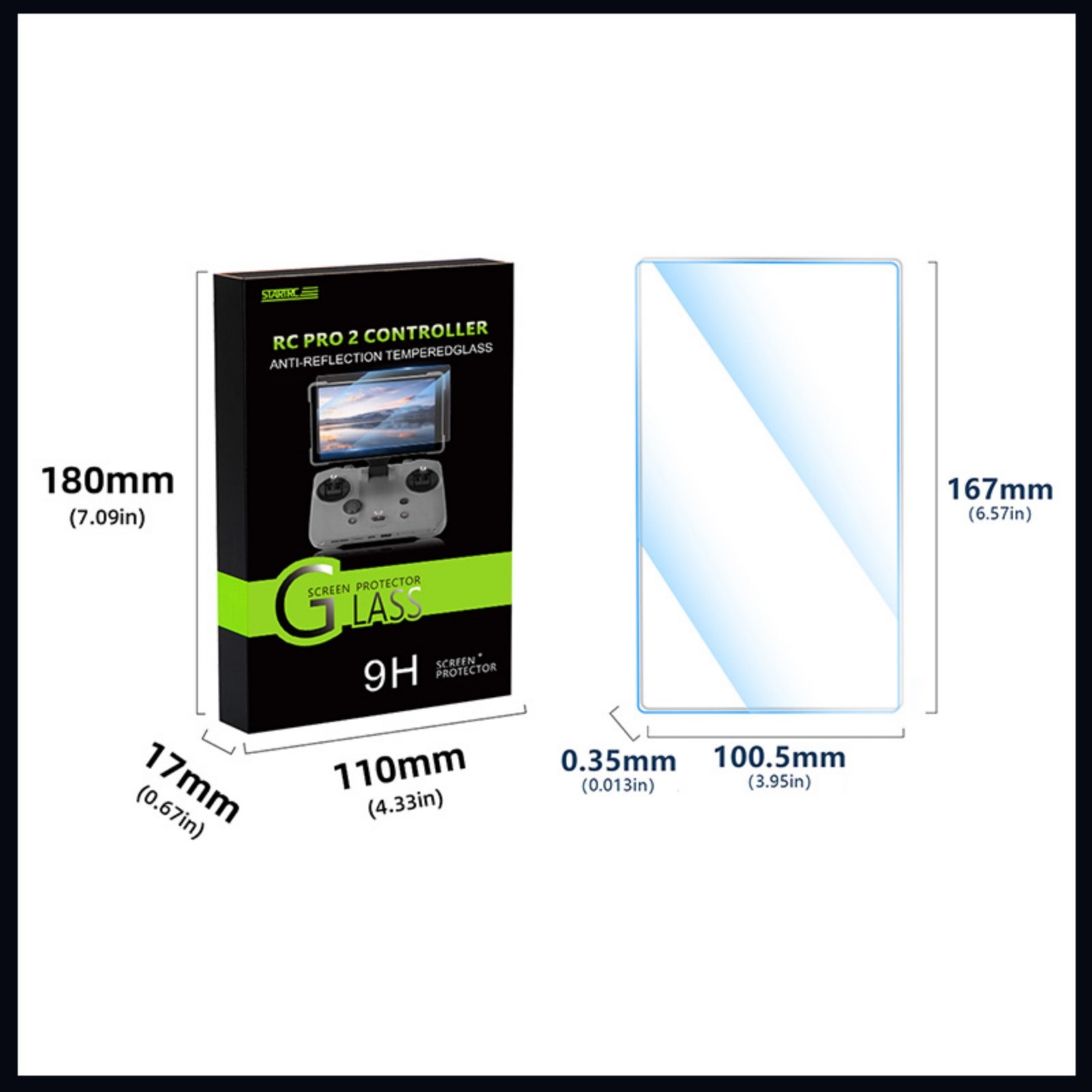 AR Enhanced Anti-Retlective Tempered Film for DJI RC Pro 2 Remote Controller