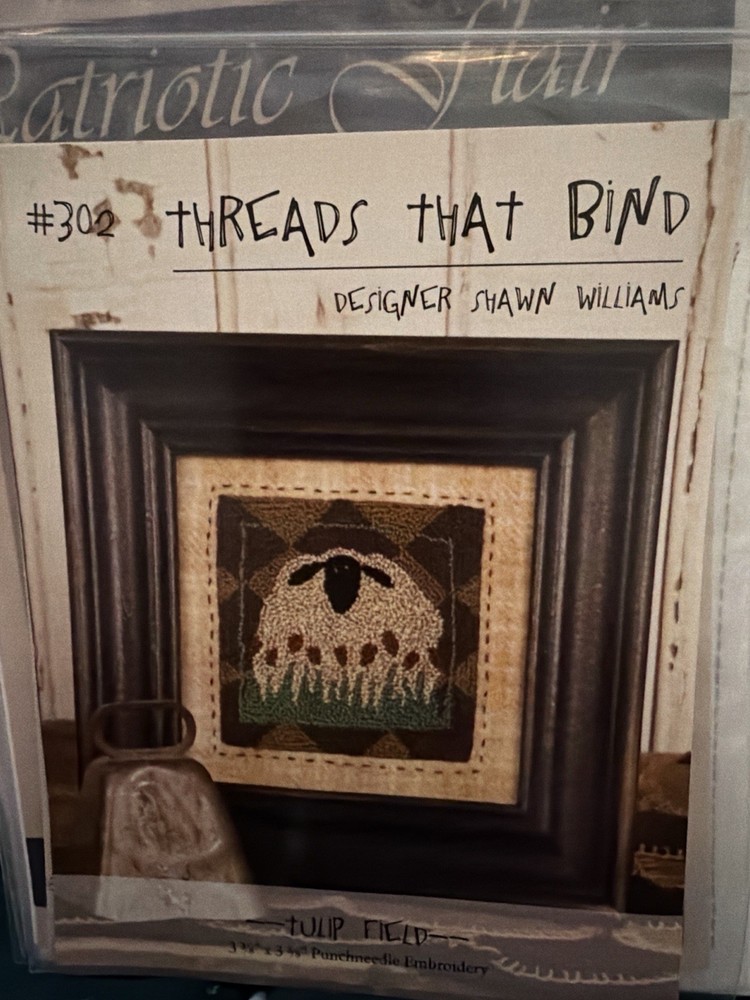 Threads That Bind Tulip Field #302 Punchneedle Pattern Weaver’s Cloth NOS