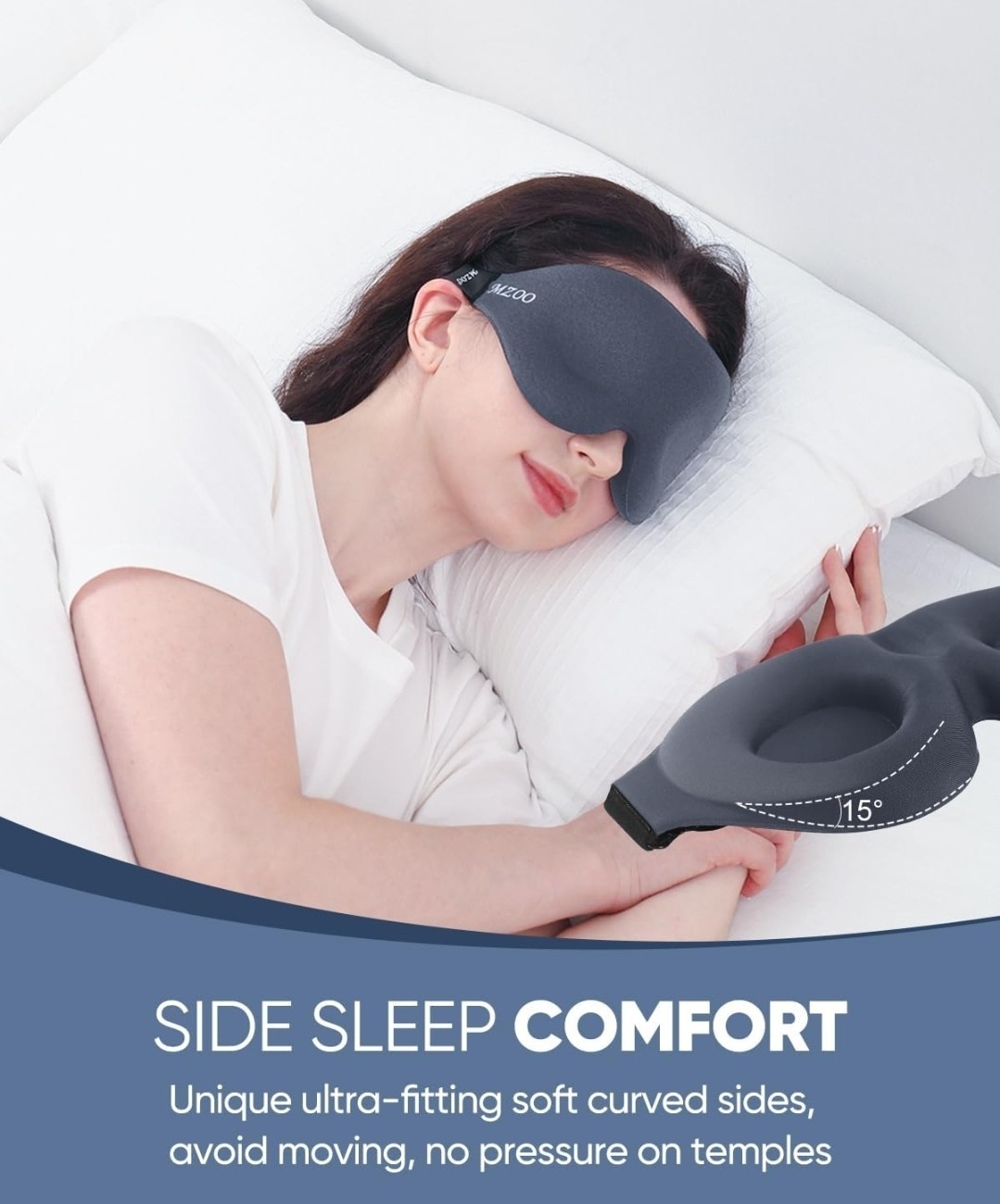 Sleep Eye Mask for Side Sleeper Men Women, Zero Eye Pressure 3D Sleeping Mask...
