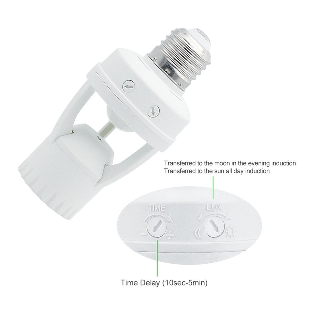 360 Degrees PIR Human Induction Motion Sensor LED Night Lamp Socket Base7596