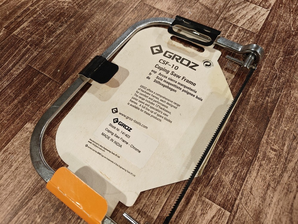 Groz CSF-10 Coping Saw & Frame New Never Used Open Tab
