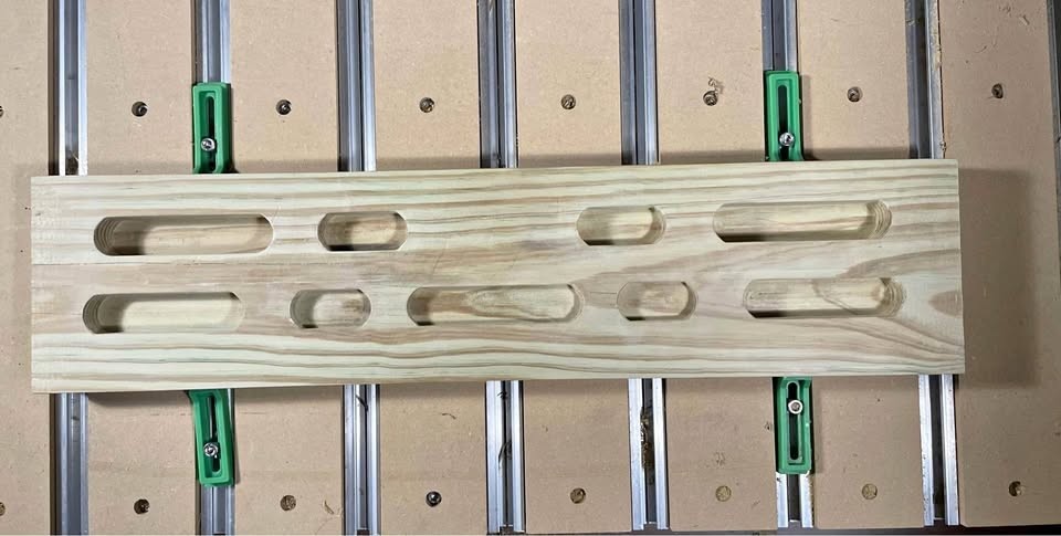 Custom CNC hangboard