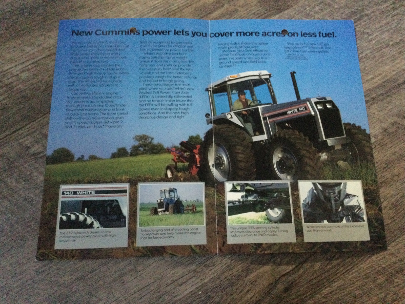 Lot Of 3 White Tractor Brochures 100, 140, & 160 White Farm Equipment