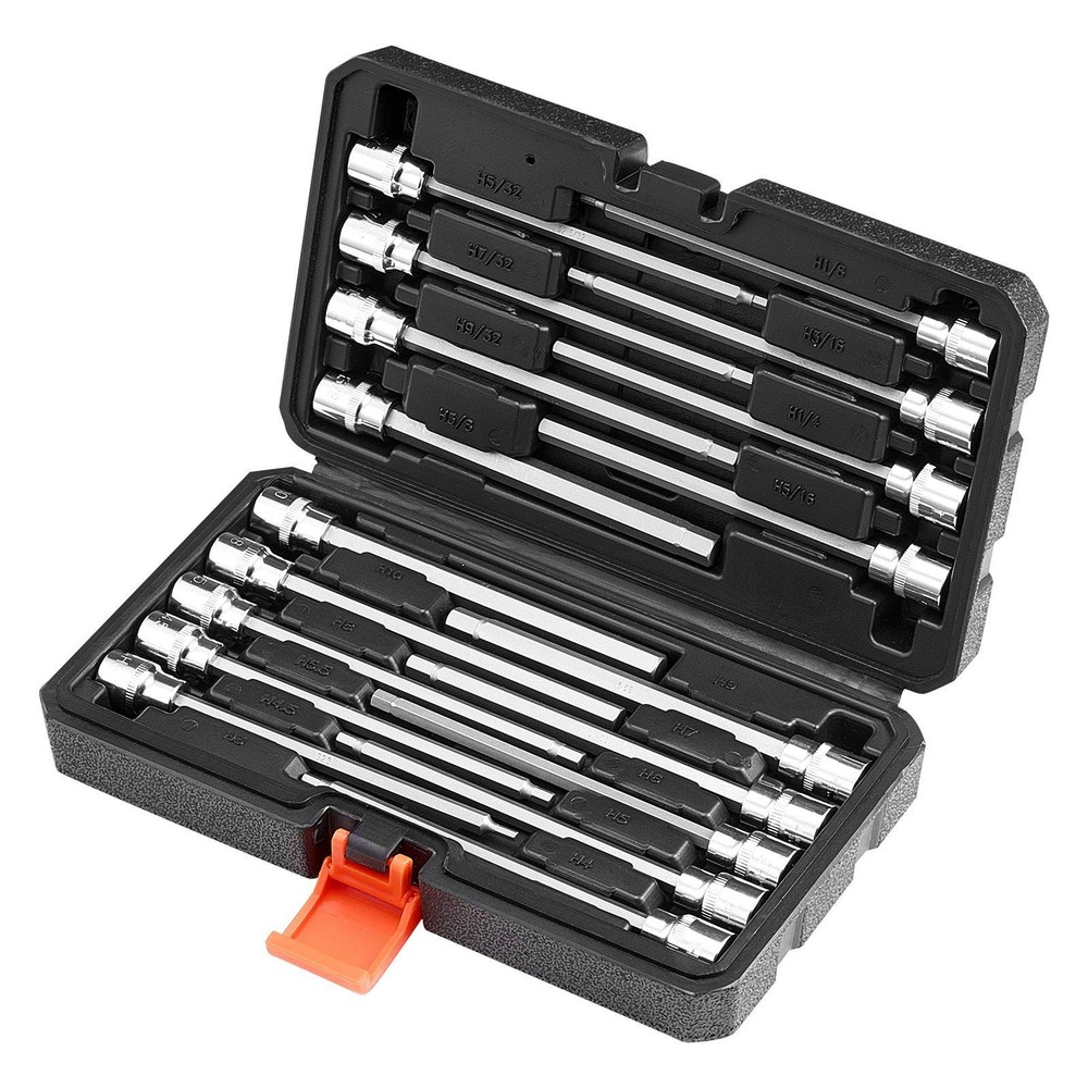 Extended 3/8in Drive S2 Alloy 18Pc Hex Bit Socket Set