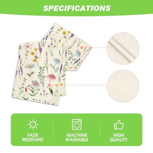 Wildflowers Floral Eucalyptus Spring Table 13" x 72", Table Runner Beige