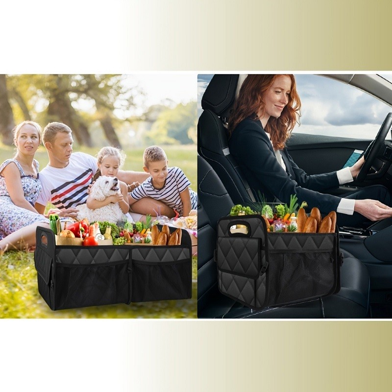 Car Trunk SUV Cargo Organizer Foldable Collapsible Multipurpose Storage Box Bag