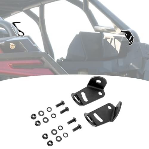 2pcs UTV Roll Cage Whip Light Mount with Cargo Tie Down Points Anchors