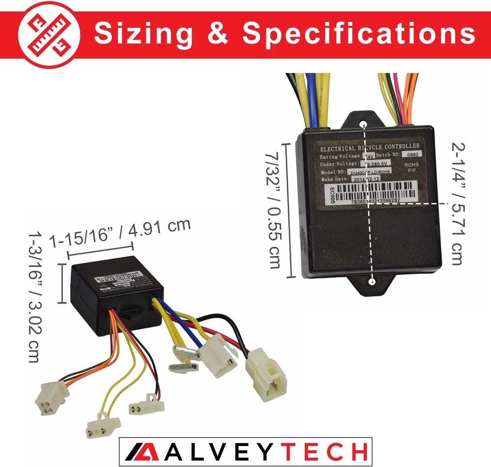 Easy Installation ZK2400-DP Controller with 4-Wire Throttle for Razor Models