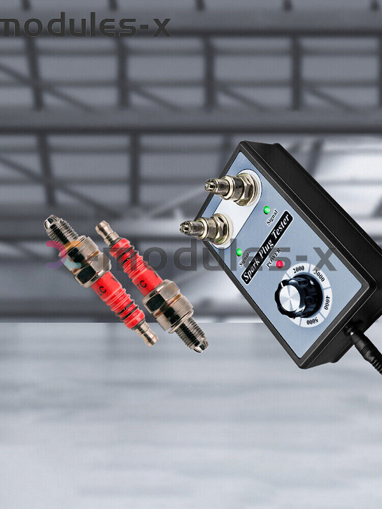Dual Hole 12V Car Spark Plug Tester Ignition Plug Analyzer Diagnostic Detector U