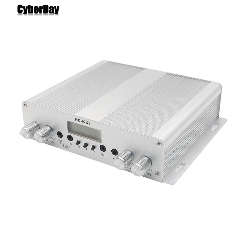 25W FM Transmitter Stereo PLL Broadcast Radio Station with DC Power Supply