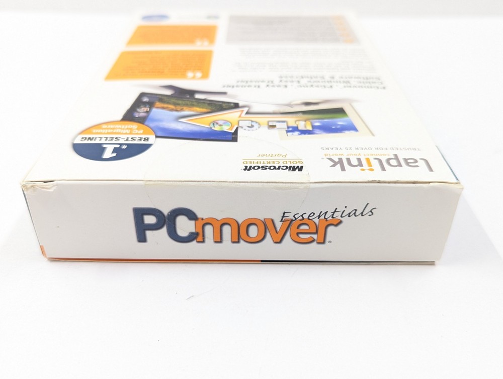 Laplink PC Mover Essentials (CD, Transfer Cable, Quick Start Guide) PCmover NEW