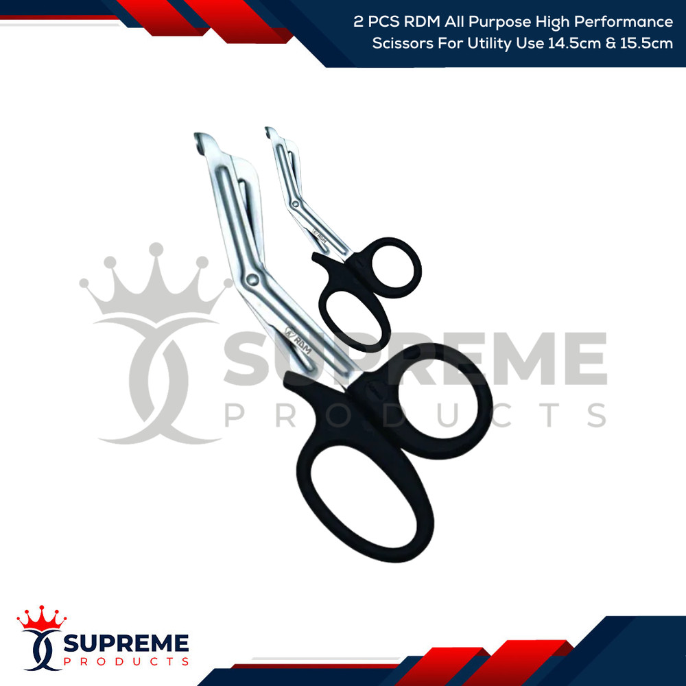2 PCS RDM All Purpose High Performance Scissors For Utility Use 14.5cm & 15.5cm