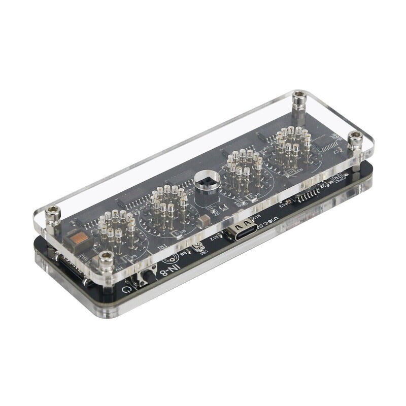 IN-8 4-Digit Nixie Clock Tube Innovative Desktop Clock Sleek Home Decor Basic US