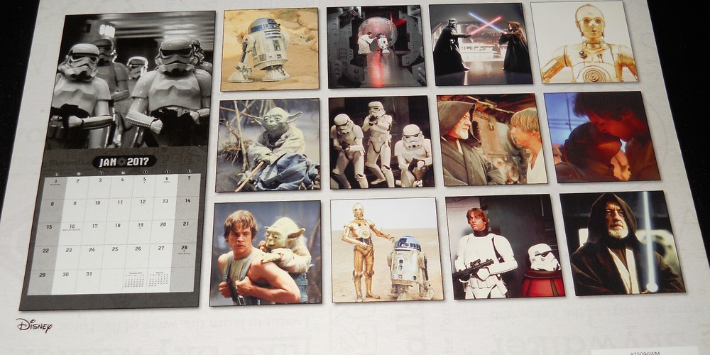 2017 STAR WARS 16 Month CALENDER