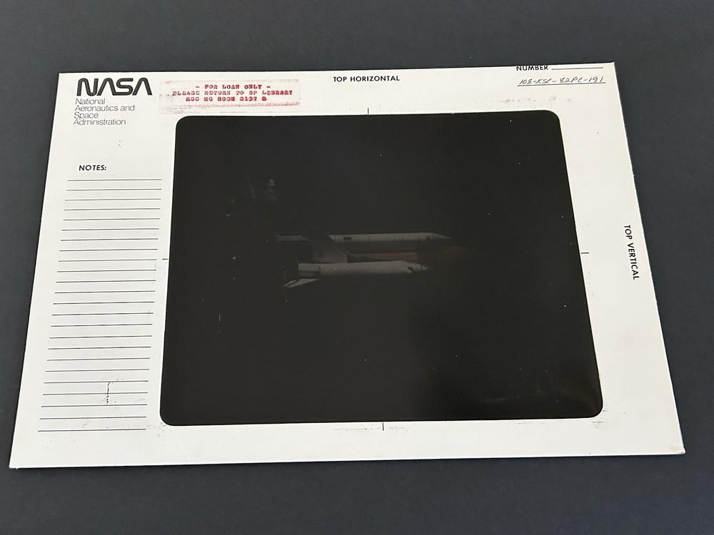 1982 NASA KSC Space Shuttle Columbia Crawler Transport Presentation Transparency