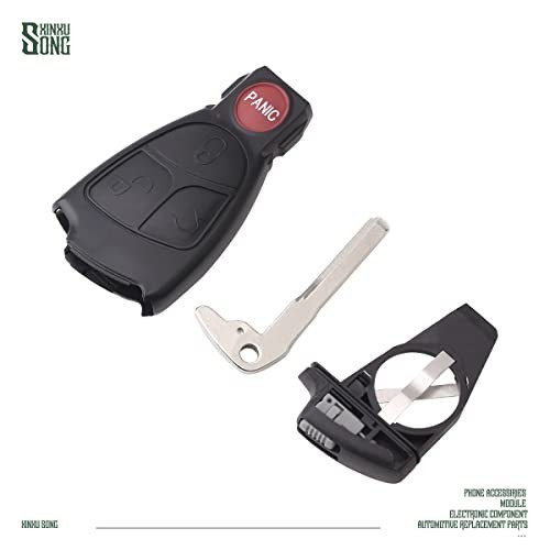 IYZ3312 Car Flip Folding Key Fob Shell Case Replacement 4 Button Compatible