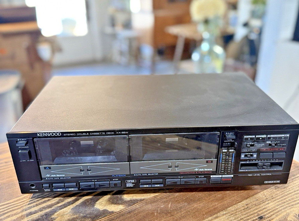 KENWOOD KX-95W Dual Double Cassette Tape Deck - Powers Up/Untested