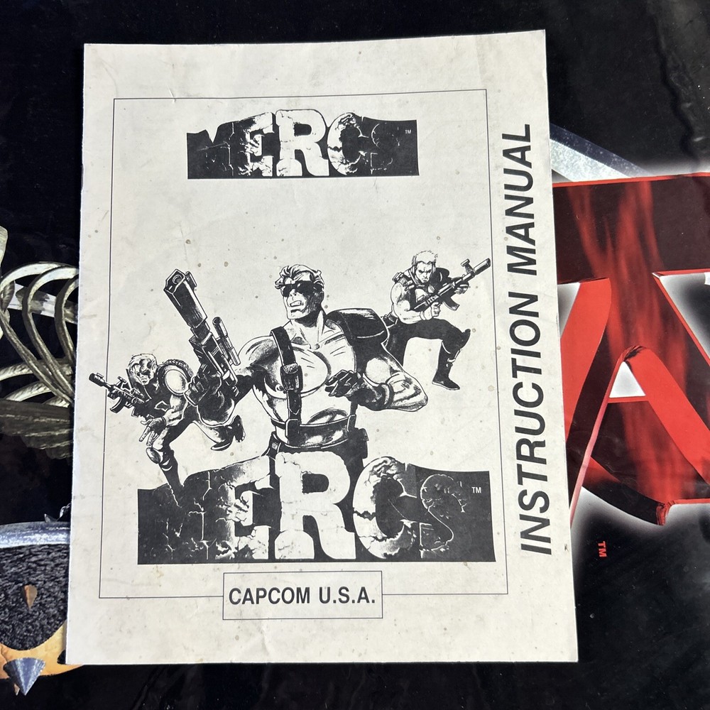 Original MERCS  CAPCOM   arcade Video game owners manual