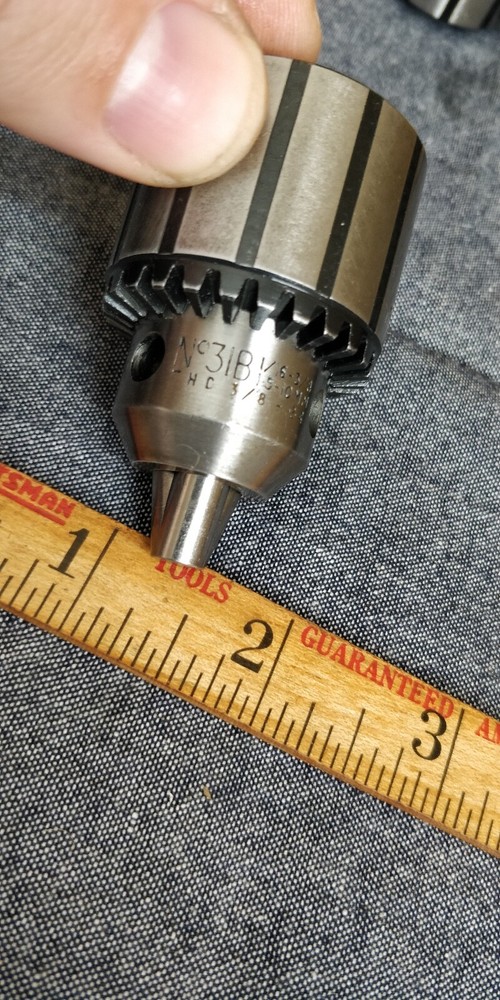 NOS JACOBS Threaded Drill Chuck 31B cap: 1/16-3/8 Mount: 3/8-24