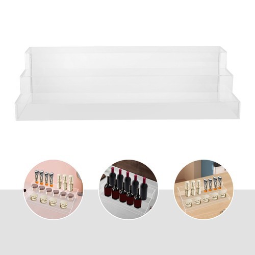 3 Tier Large Acrylic Display Riser Clear Perfume Organizer Stand Desktop Storage