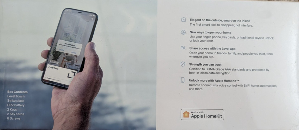 Level Lock Smart Lock, Keyless Entry, Smartphone Access, Bluetooth Enabled,