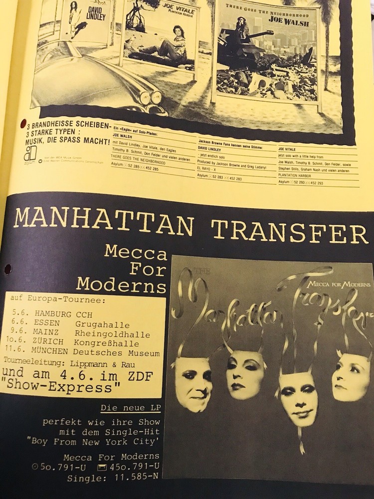 VAN HALEN 1981 Original FAIR WARNING Germany Warner Bros Co. Import Press