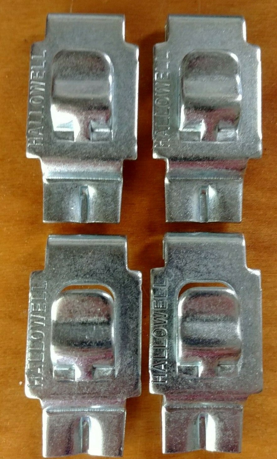 4 Hallowell Steel Shelf Support Clips / Brackets for Commercial Metal Shelving