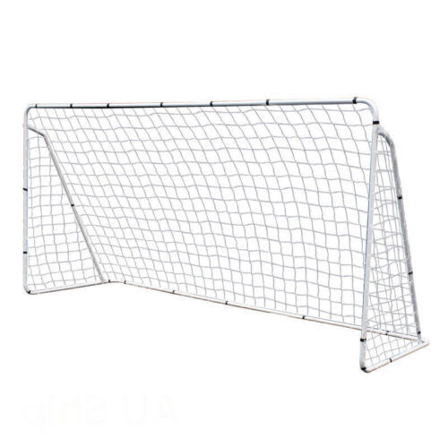 12 x 6' Soccer Goal Net Steel Frame Backyard Football Training Set Portable