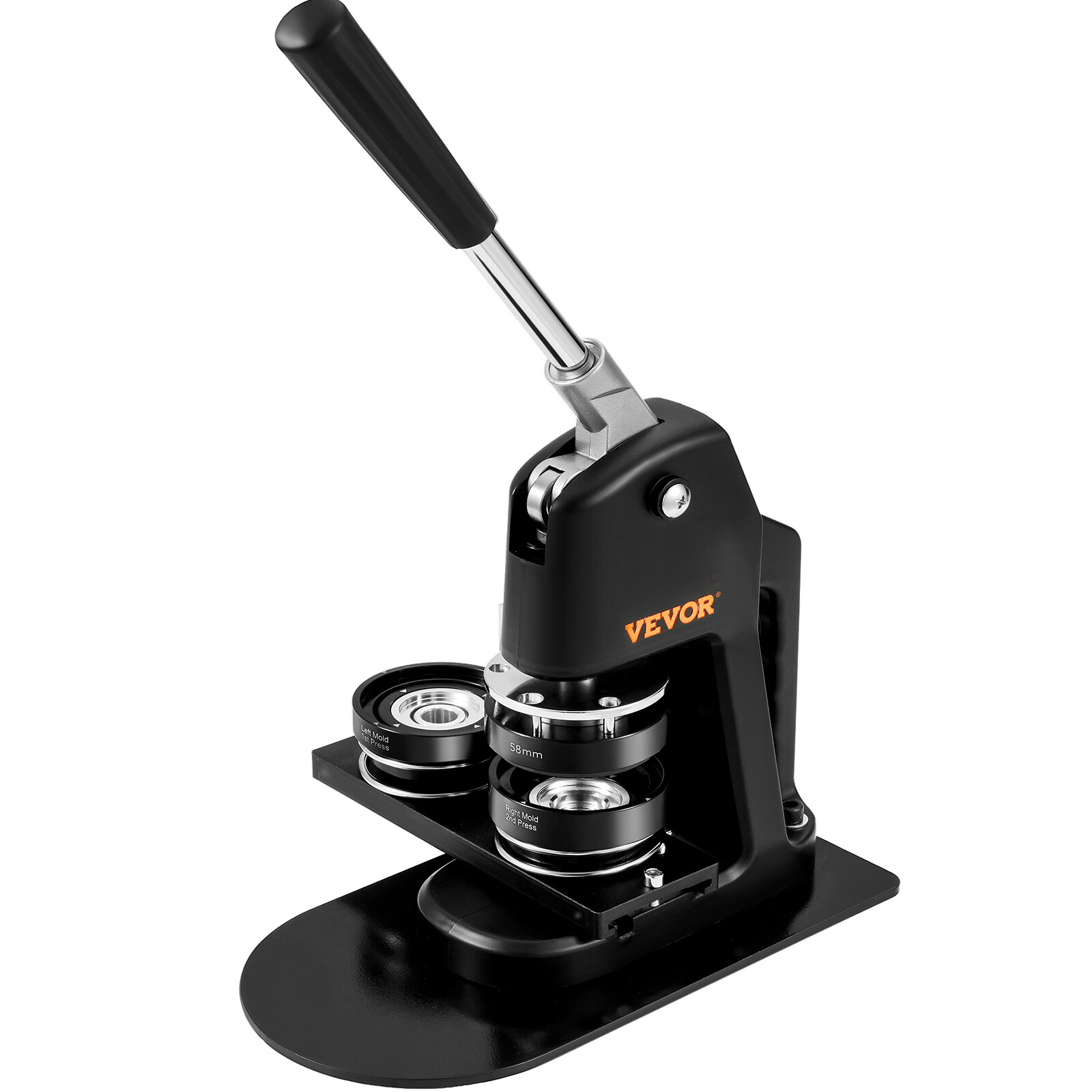 VEVOR Button Maker Machine Badge Pin Machine 1.25"+2.25" 500Free Parts Press Kit