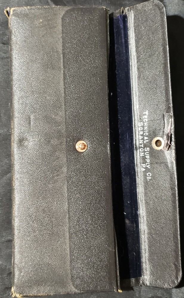 Vntg Technical Supply Co. Scranton, PA drafting Tool Set Schoenner, Germany 1903