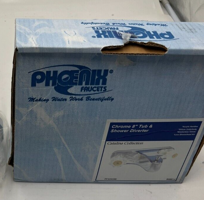 Phoenix Faucet CHROME 8" TUB & SHOWER DIVERTER PF224346 Catalina Collection