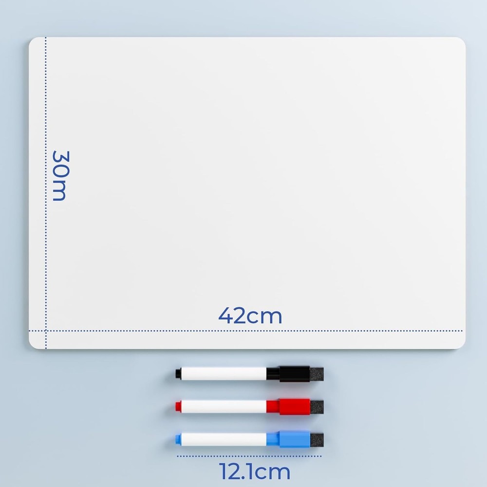 Compact Double-Sided Lapboard - 12x16” Whiteboard with Easy Erasing Surface