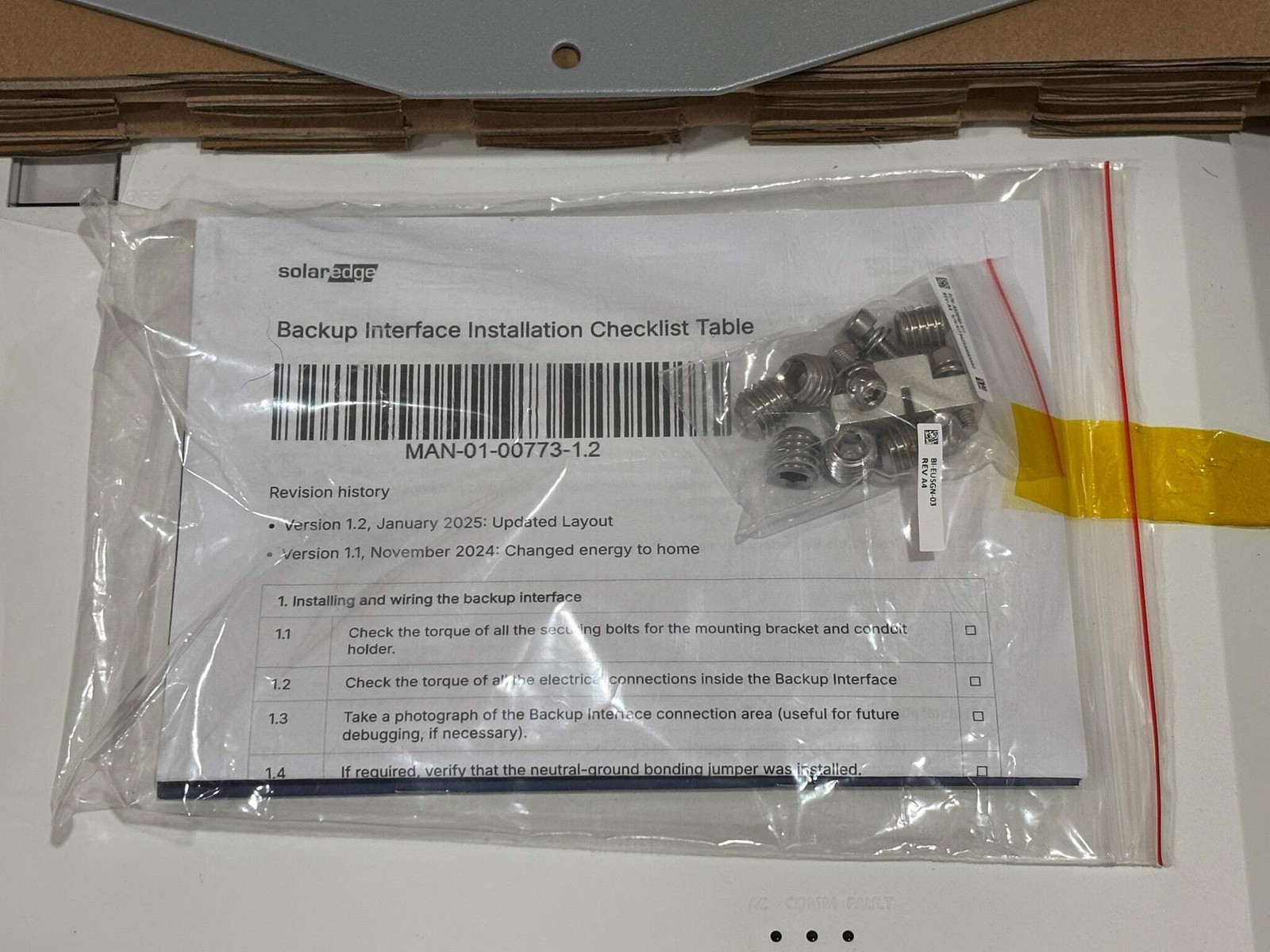 SolarEdge Backup Interface BI-EUSGN-03 for Home Energy Hub Systems