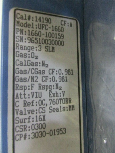 Unit Model 1660, Mass Flow Controller, UFC-1660, 3 SLM / O2, 421811