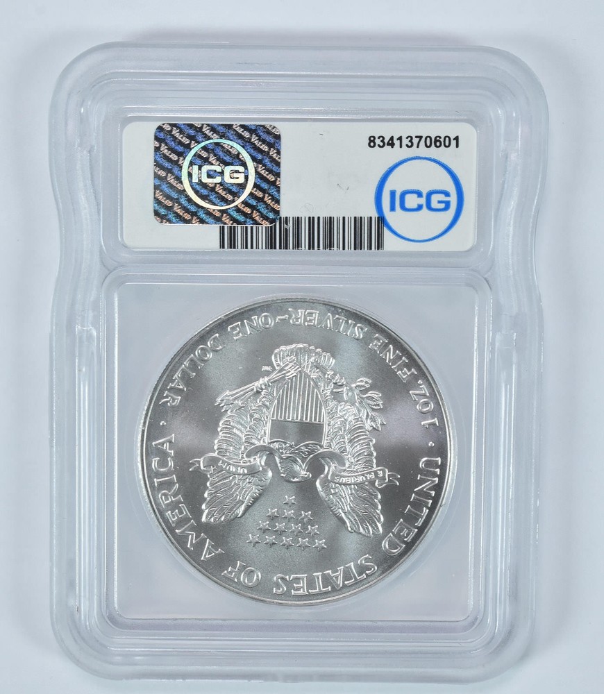 2002 American Silver Eagle MS70 ICG
