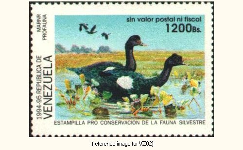 D2K Venezuela Duck Stamp 1994 1200Bs