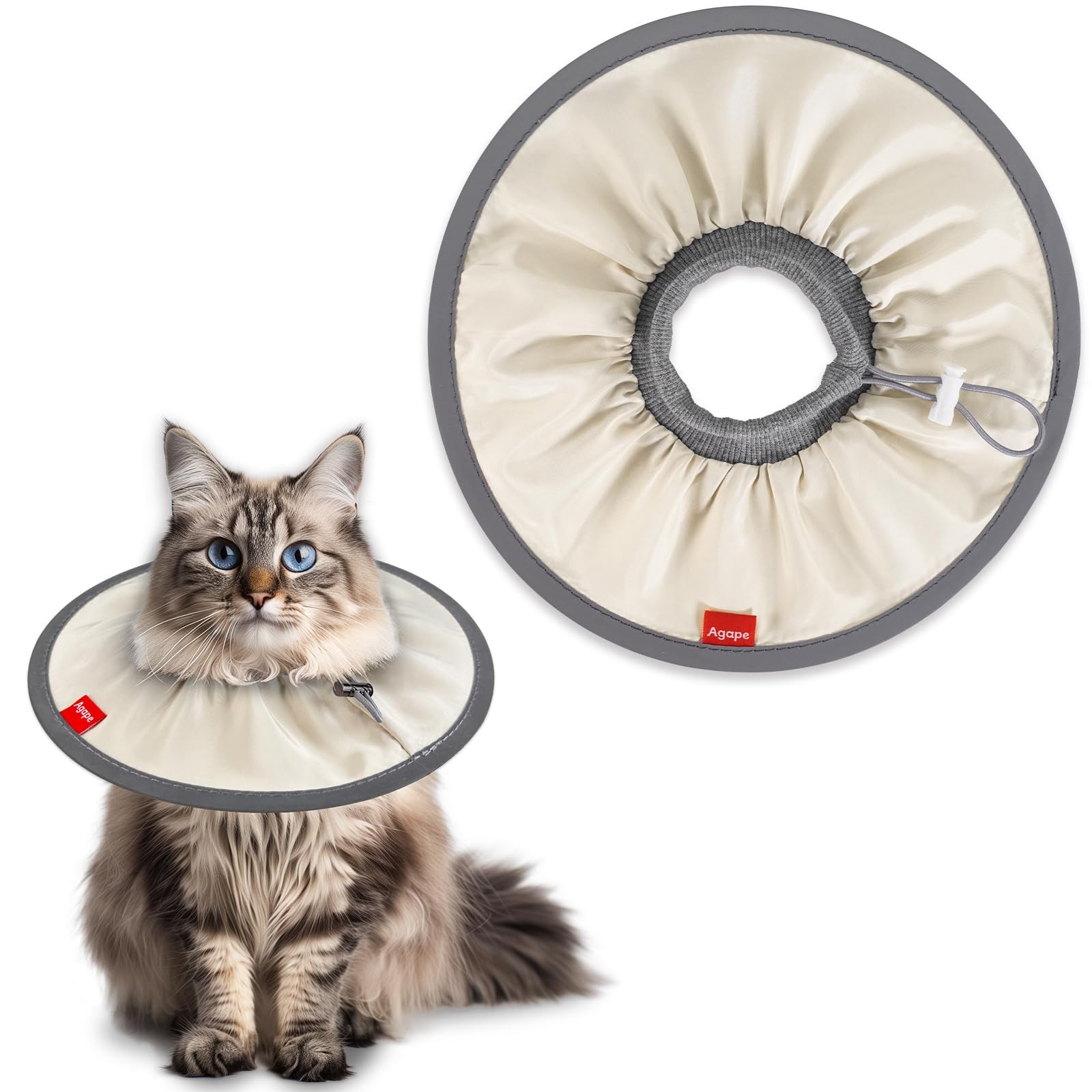 Agape Comfortable Cat Cone - Lightweight Soft Recovery Collar for Cats After ...
