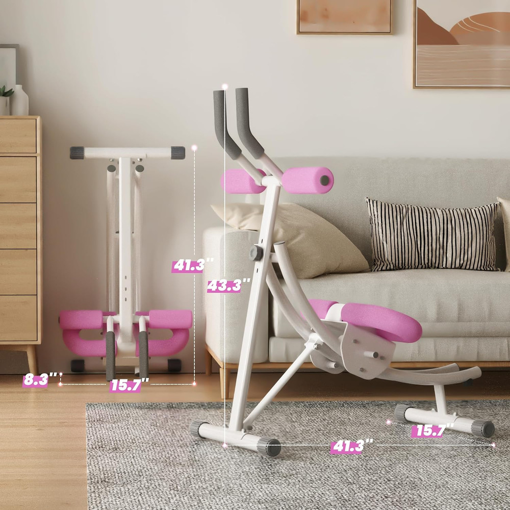 Ab Workout Equipment, Ab Machine with Height Adjustable and Stability, Ab Workou