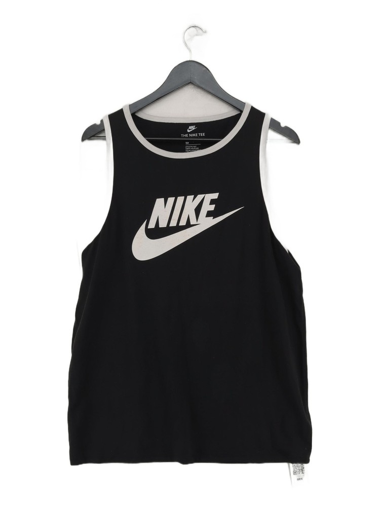 Nike Men's T-Shirt L Black Polyester with Cotton, Rayon Basic