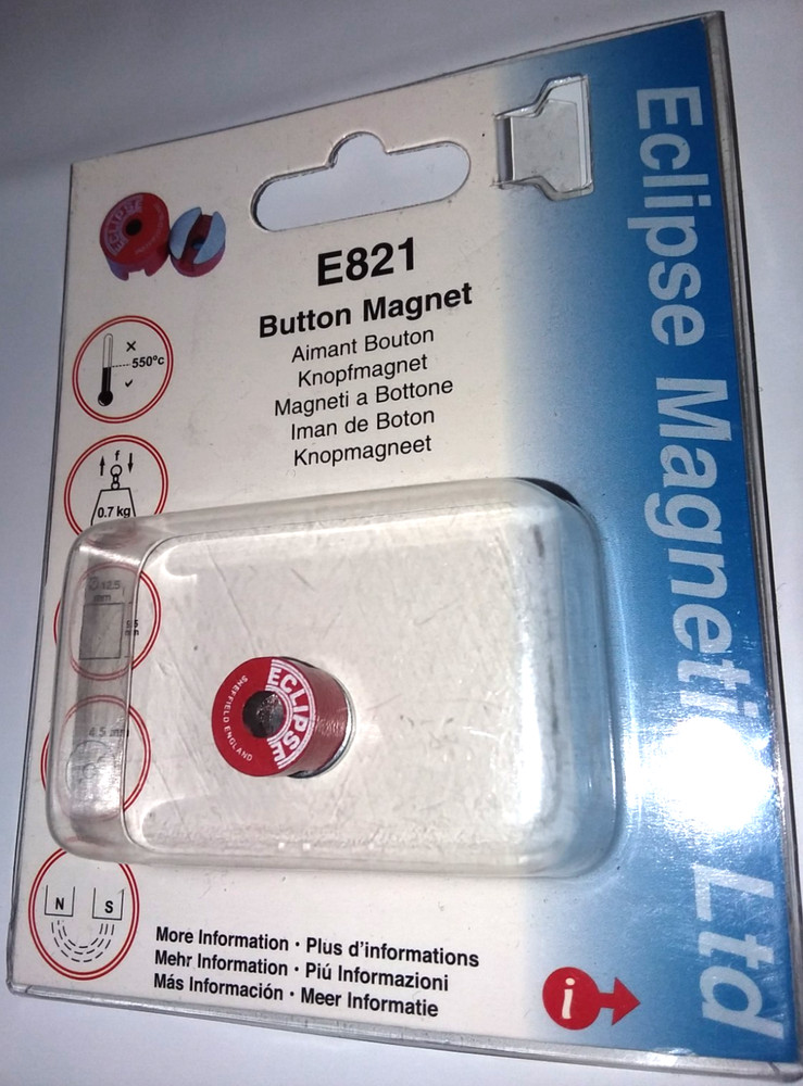 Eclipse 821 BUTTON MAGNET 12.5MM E821 ALNICO - E821