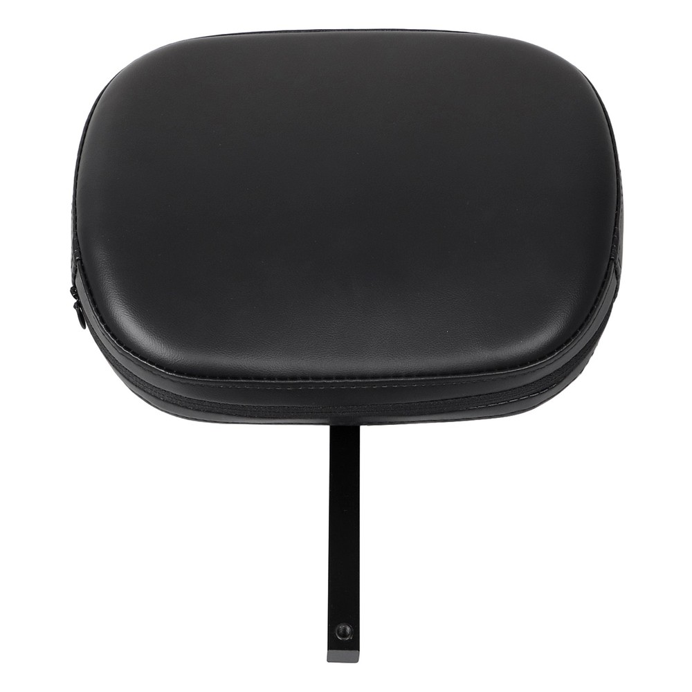 Black Adjustable Removable Driver / Passenger Backrest Pad w/ Bracket For Harley