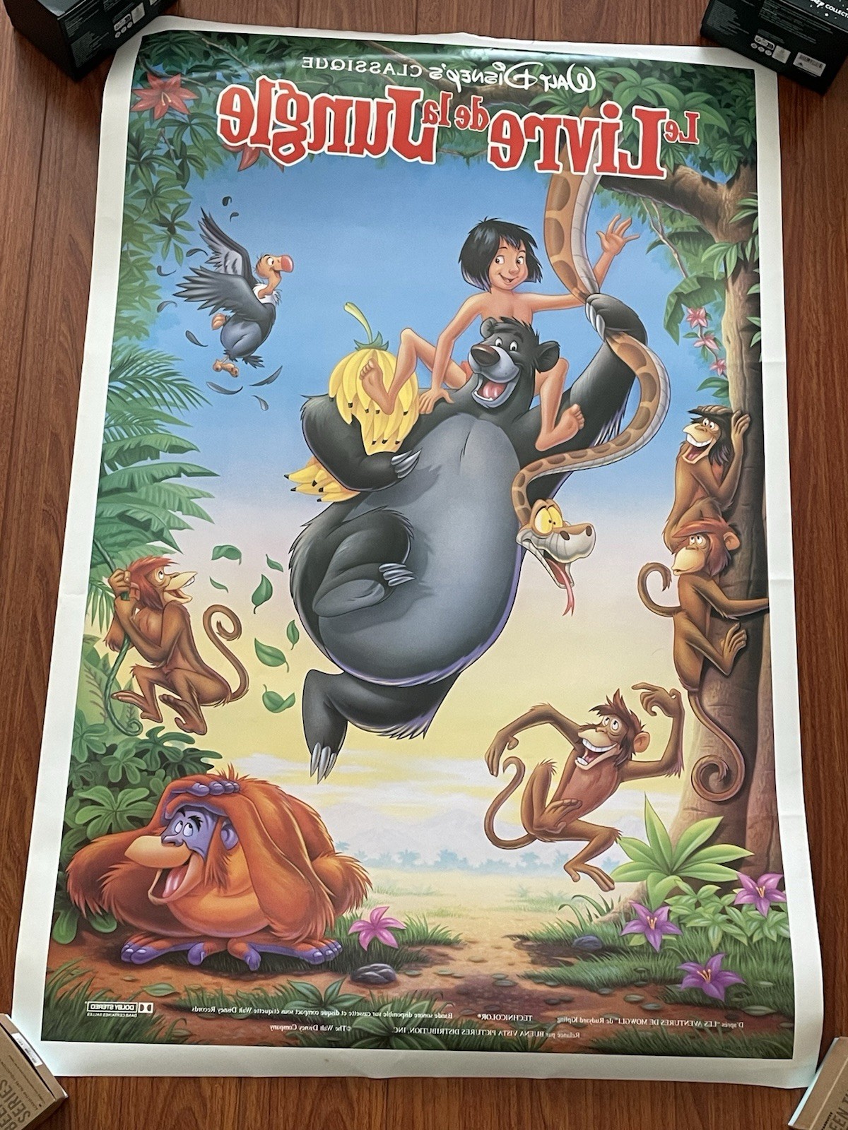 Disney THE JUNGLE BOOK French Original Movie Theater Poster 41”x 27”