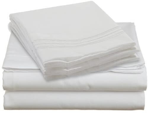 Split Flex Top King 2 PK Bottom Fitted Sheet Only for Sleep Number 1900 (White)