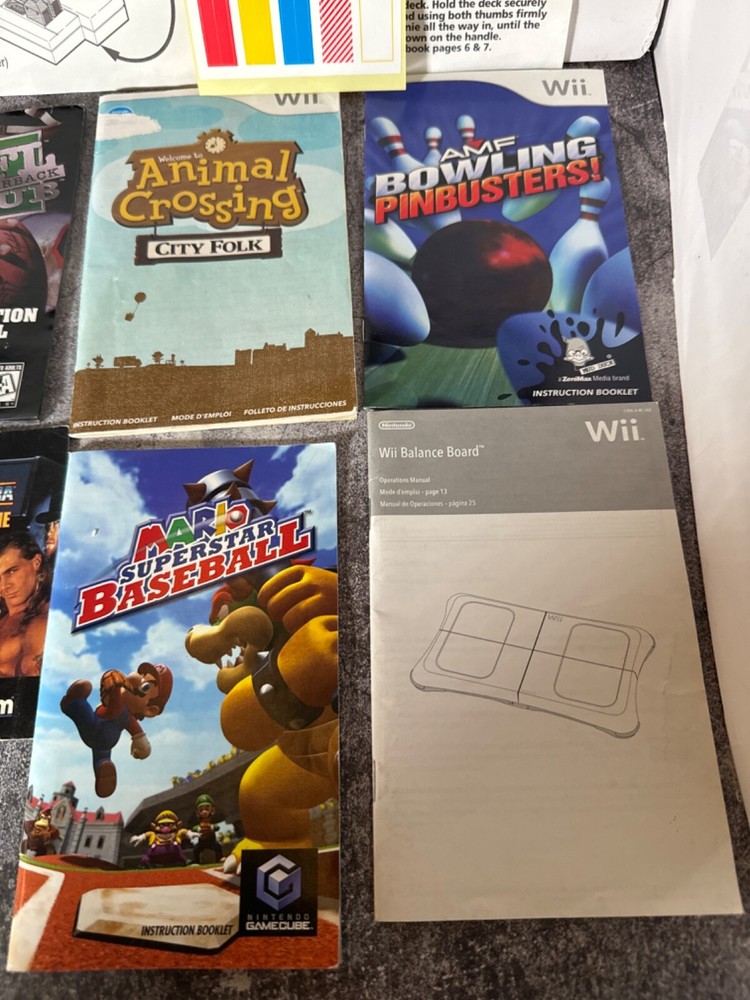 Random Vintage Manual/ Game Manual lot